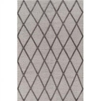 Erin Gates by Momeni Langdon Spring Charcoal Hand Woven Wool Area Rug 7'6" X 9'6"
