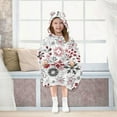 thumbnail image 7 of joogoo Wearable Blanket Hoodie for Christmas Snowflakes Flannel Sherpa Pocket 3-14 YR S, 7 of 7