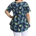 thumbnail image 4 of Plus Size Tops for Women Short Sleeve Buttons Up Blouses Flowy Floral Tunic Tops, 4 of 9