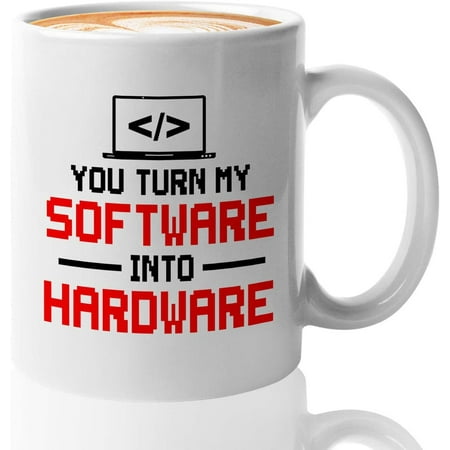 

Progammer Mug White 11oz - You Turn My Software - Programmer Debugging Science Coding Geek Nerd HTML Code