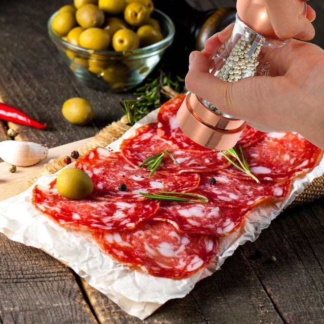 CTIRCHIU 1Ud Molino De Pimienta Manual Dorado Con Núcleo De Cerámica Para Cocina Y Barbacoa