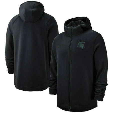 Michigan State Spartans Nike 2018-2019 On-Court Basketball Player Showtime Performance Full-Zip Hoodie - Heathered