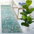 thumbnail image 2 of SAFAVIEH Madison Flowers Vintage Abstract Runner Rug, Green/Turquoise, 2'2" x 10', 2 of 7