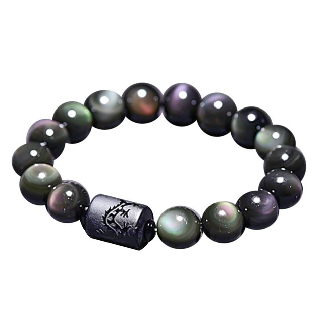 Fashion Men Women Dragon Phoenix Beads Charm Bracelet Bangle Jewelry Xmas Gift