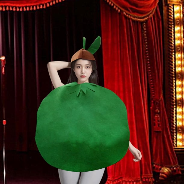 green apple fancy dress Unisex Cotton Halloween Apple Mascot Costume Full Sleeve Adult Sizes M XXL Up To 50% Off