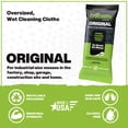 thumbnail image 2 of Crocodile Cloth Industrial Hand & Tool Cleaning Wipes - Heavy-Duty 10" x 15" Size Multi-Surface Cleaning Wipes, 100 Count Per Package. Water Based Solution with Extreme Cleaning Power. Safe on Skin., 2 of 9