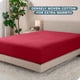 thumbnail image 2 of Sábana Ajustable Bare Home Franela 100 % Algodón Doble Cepillado Tamaño King Rojo, 2 of 6