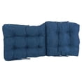 thumbnail image 2 of 18-inch by 38-inch Solid Microsuede Tufted Chair Cushion Blue-Color, 2 of 2