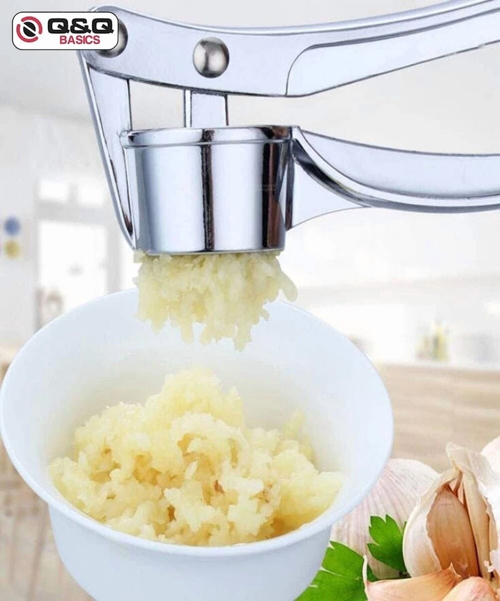 CIRCLE- Stainless Steel Ginger Garlic Press Crusher Mincer Chopper Squeezer Kitchen Tool