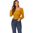 thumbnail image 1 of INSPIRE CHIC Women's Casual Ruffle Neck Swiss Dots Semi-sheer, 1 of 6