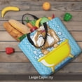 thumbnail image 6 of Naloa Dog Takes a Bath in the Bathtub Tote Bag for Women, Foldable Tote Bag With Zipper, Large Shoulder Bag, Top Handle Handbag for Travel, Work, Shopping, 6 of 9