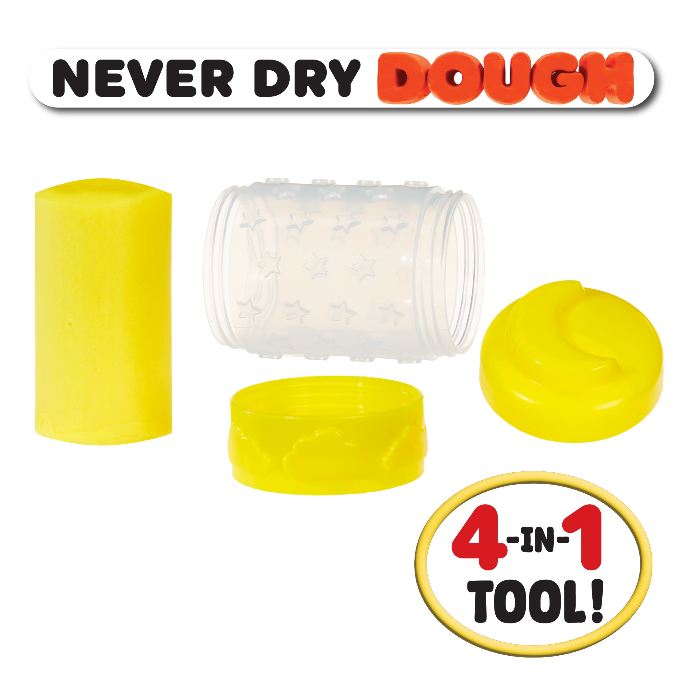 Wonder Factory Never Dry Single Dough -Yellow – Never Dries Out, Gluten Free, Smells Great, 2+