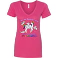 thumbnail image 3 of Inktastic I'm an Auntiecorn Like a Normal Aunt but Magical Women's V-Neck T-Shirt, 3 of 5