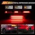 thumbnail image 6 of 2PCS Red Lens Rear Bumper Reflector Lights Tail Light Rear Light Brake Light Backup Lights Reverse Light Turn Signal Light With Red LED For 2019 2020 2021 2022 2023 Jeep Cherokee, 6 of 8