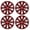 Black Lacquer & Red Lacquer(5083-BRB), variant on (4 pack) Hubcap Wheel Cover Replacement 15" Hub Caps Universal Wheel Rim Cover ABS Material Exterior Accessories Snap On Car Truck SUV -15-Inch, Black & Blue