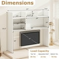 thumbnail image 4 of Giantex Desktop Bookshelf, Desk Hutch Shelf for Computer Monitor, 3-Tier Display Storage Rack, White, 4 of 9
