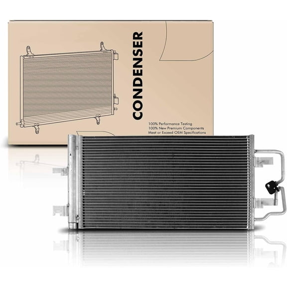 A-Premium Air Conditioning A/C Condenser Compatible with Chevrolet Impala 2006-2009, Monte Carlo 2006-2007 & Buick Allure, LaCrosse & Pontiac Grand Prix, 3.6L 5.3L, Replace# 3474, 89018842