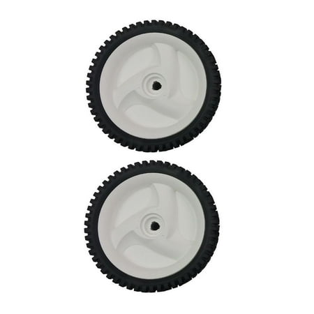 2 White Sears Craftsman Mower Front Drive Wheels for