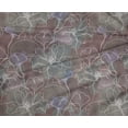 thumbnail image 5 of oneOone Polyester Spandex Dusty Gray Fabric Abstract Line Drawing Floral Craft Projects Decor Fabric Printed By The Yard 56 Inch Wide, 5 of 5