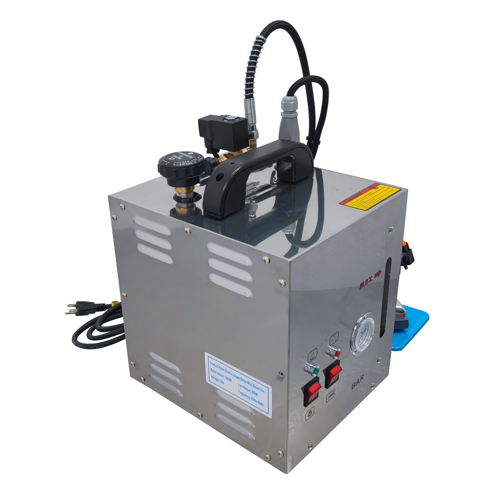 Industrial Steam Iron Curtain Electric Iron Boiler Adjustable Temperature with 4L Water Tank 110V