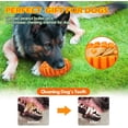 thumbnail image 4 of Juguete indestructible para perros, pelota resistente para perros, juguete masticable de goma, pelota chirriante, juguete para perros pequeños, medianos y grandes, color naranja., 4 of 5
