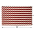 thumbnail image 2 of Mybecca Canvas Oxford Fabric Marine Waterproof Outdoor Awning 600 Denier 60 Wide Chevron Pattern Red/White Fabric by the yard, 2 of 5