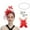 Red, variant on Hats For Women Bow Top Hat For Tea Party Wedding Lace Gloves Earrings Necklace 4 Piece Set 2 Headband Womens Headband with Knot Hair Wire Band Wide Hairbands for Women Crazy Hair Day Ideas Bands