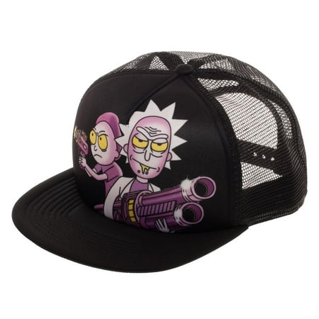 Baseball Cap - Rick and Morty - Sublimated Trucker hat New Licensed qt6fqnric