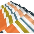 thumbnail image 3 of Coolnut Orange Gray Stripes Shower Curtain Bathroom Decor Watercolor Shower Curtain Sets Fabric Cloth Bathroom Curtains with Hooks 60x72 Inch, 3 of 6