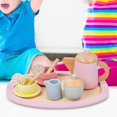 thumbnail image 4 of Juego De Fiesta De Té De Madera Juego De Simulación De Roles Con Accesorios Para Niños De 3 Años En Adelante, 4 of 9