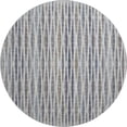 thumbnail image 2 of Addison Rugs Mayfield Washable Transitional Textured Stripes Ocean Round Rug, 8' x 8', 2 of 5