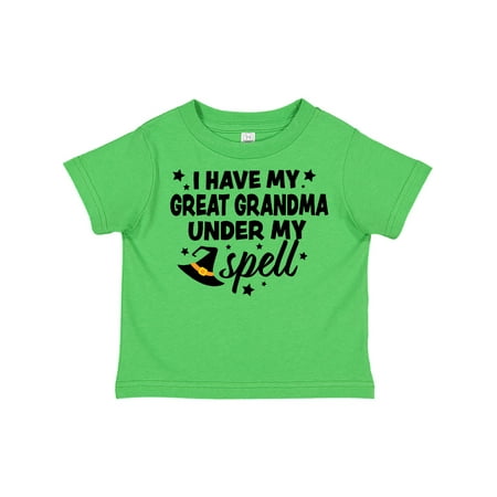 

Inktastic I Have My Great Grandma Under My Spell with Cute Witch Hat Gift Toddler Boy or Toddler Girl T-Shirt