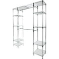 thumbnail image 3 of Custom Closet Organizer Shelves System Kit Expandable Clothes Storage Metal Rack, 3 of 7