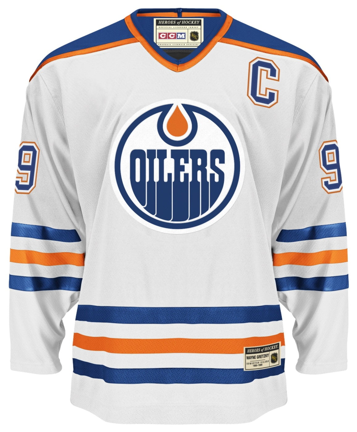 Oilers Jersey / Edmonton Oilers Reebok Premier Road White Jersey (3X, 4X)