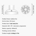 thumbnail image 3 of Weloille USB Rechargeable Small Ceiling Fan Portable Outdoor Indoor Hanging Fan Desktop Night Light Multi-Function Dimmable Fan Light, 3 of 9