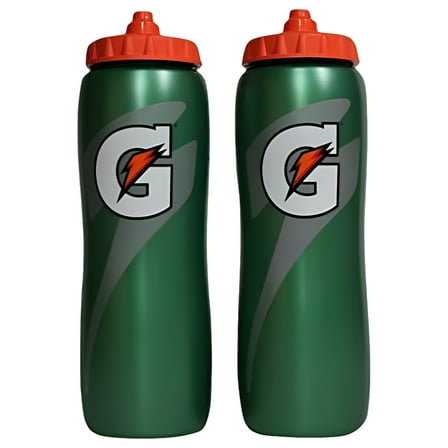 Gatorade 32 oz Squeeze Water Sports Bottle - Pack of 2 - New Easy Grip Design