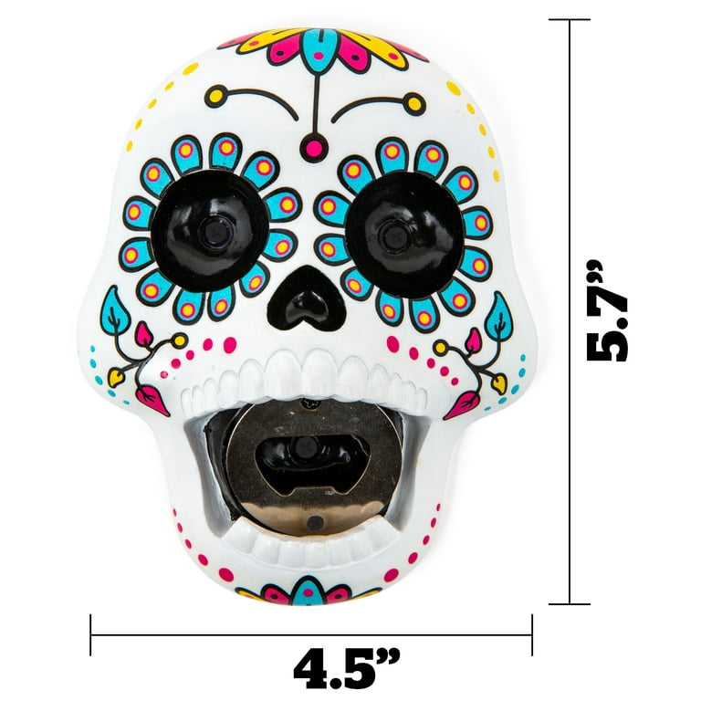 Skull Wall Mount White Beer Bottle Opener Home Bar Accessories Halloween Decor Skull Wall Mount White Beer Bottle Opener Home Bar Accessories Halloween Decor