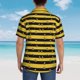 thumbnail image 4 of Fotbe Striped With Bees Camisa Hawaiana para Hombre Unisex – Camisa Casual de Verano con Botones de Manga Corta de Algodón y Lino,Small, 4 of 7
