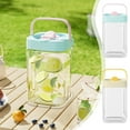 thumbnail image 1 of RRJ 2Pcs Summer Fruit Tea Beverage Dispenser, 2.5L Large Capacity Cold Kettle With Built-In Faucet, Leak Proof Plastic Juice Pitcher For Outdoor Picnics, Hydration For Camping, Family Gatherings,, 1 of 9