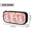 thumbnail image 4 of TEQUAN Large Capacity Pencil Case, Cute Flowers Pink Hearts Pattern Pencil Pouch 2 Compartments Pencil Bag (Black), 4 of 7