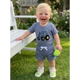thumbnail image 5 of BemeyourBBs Newborn Baby Boys Summer Clothes Waffle Knit 2 Pieces Outfits Cute Tractor Embroidery Short Sleeve Romper Tops and Pockets Shorts Set, 5 of 9