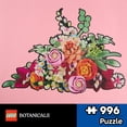 thumbnail image 2 of LEGO® Botanicals Pink Bouquet Puzzle, 996 Pieces, 33.53 x 23.46 inches, Die-Cut Jigsaw Puzzle with Poster, LEGO® Fan Gift for Kids and Adults, Ages 9+, 2 of 6