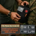 thumbnail image 2 of 175-Piece Survival Kit, First Aid Kit for Emergency and Outdoor Adventures, IFAK, Fishing Gear, MOLLE-Compatible Bag, Car Travel, Camping, Hiking, Earthquake, Tornado, Gifts for Men and Women, 2 of 9