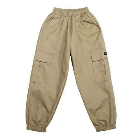 

Kids Pants Boys 6-7 Boys Kids Summer Casual Fashion Cargo Pants Solid Color Loose Sweatpants Trousers for Sports Activewear