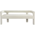 thumbnail image 6 of Meridian Furniture Athena Cream Velvet Bench, 6 of 23