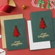 thumbnail image 5 of Adornos navideños, regalos navideños, tarjetas de felicitación navideñas vintage de papel perlado, bendición tridimensional, tarjeta de bendición navideña de Acción de Gracias con sobre, tarjetas de f, 5 of 6