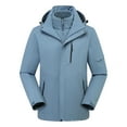 thumbnail image 2 of Sentmoon Men Winter Coat Solid Color Long Sleeve Hooded Neck Mens Jackets Lightweight Oversized Zipper Windbreaker Waterproof Mens Clothes Fall Delightful for Commuting and Bike Riding XS, 2 of 6