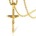 thumbnail image 1 of Collar ALEXCRAFT cruz chapado en oro 55 cm cadena tipo cuerda, 1 of 6