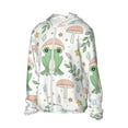 thumbnail image 2 of Easygdp Frog and Mushrooms Lightweight Long Sleeve Sun Shirt Sports long-Sleeved Sun Protective Clothing, Quick Drying Breathable - Large, 2 of 9