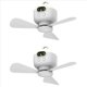 thumbnail image 1 of 2X Ventilador de Techo de Viento Grande Recargable por USB, Aspas Extraíbles, Lámpara de Noche, Iluminación, Ventilador Doméstico para Exteriores con Capacidad de 8000mAh, 1 of 5